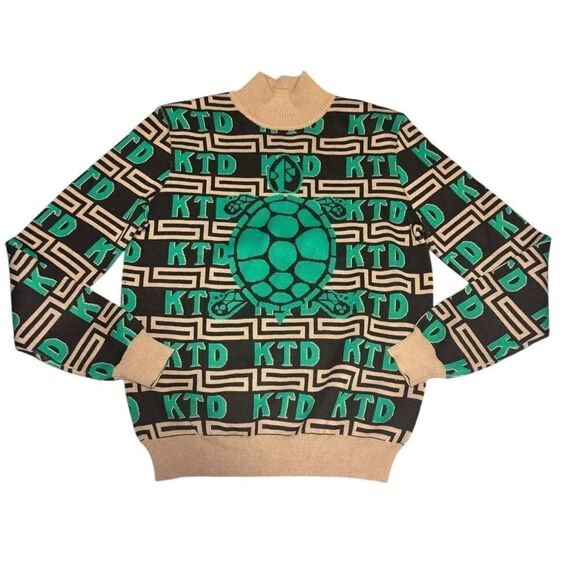 RARE old forester KENTUCKY TURTLE 2021 DERBY men’s green sweater size large - Picture 2 of 5